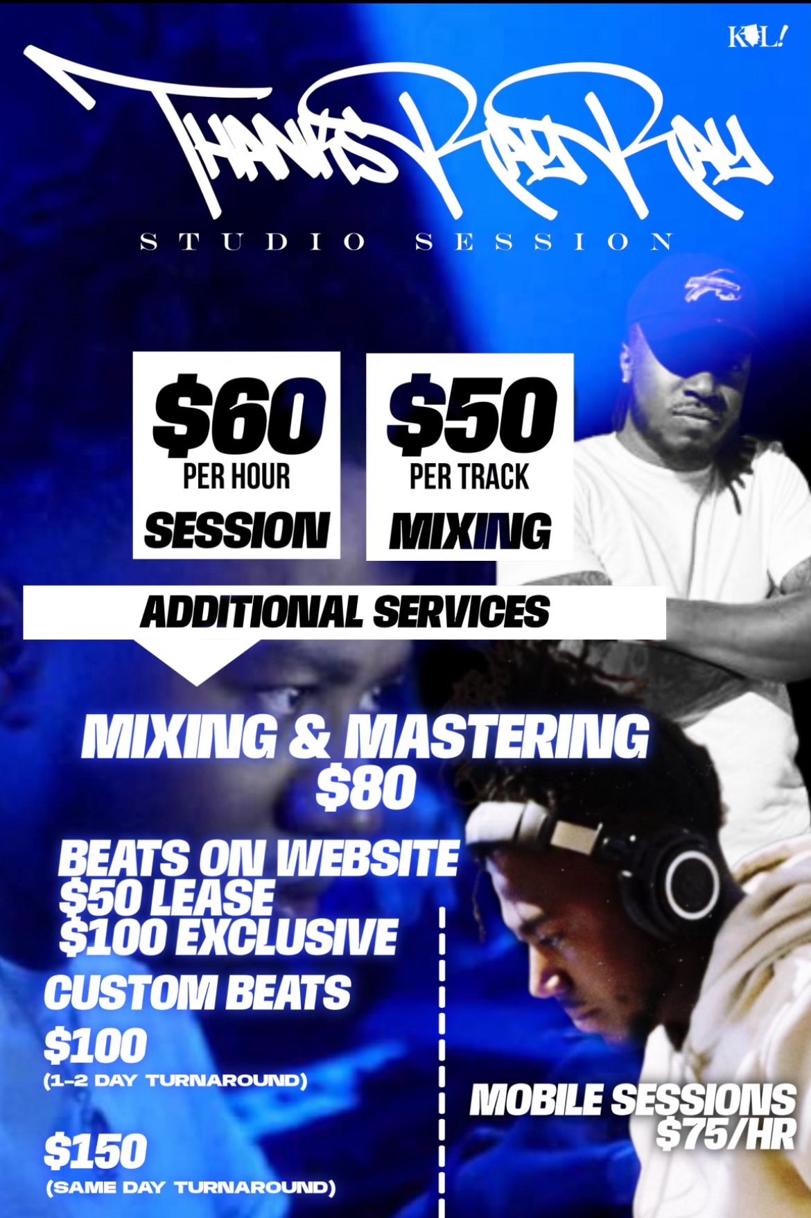 Studio Time, Beats, Mixing & Mastering 