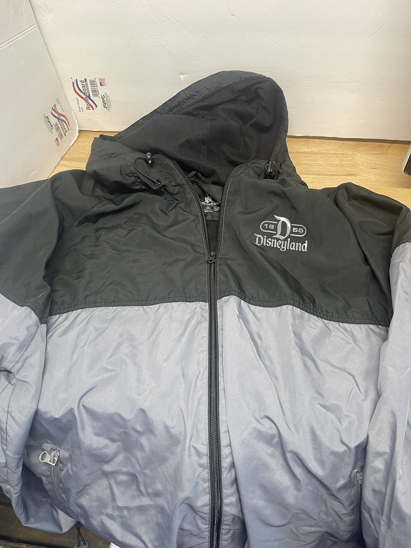 Disney Parks Wind Breaker Rain Jacket XXL Men s Disneyland 1955 Gray Zip up for Sale in Rialto CA OfferUp