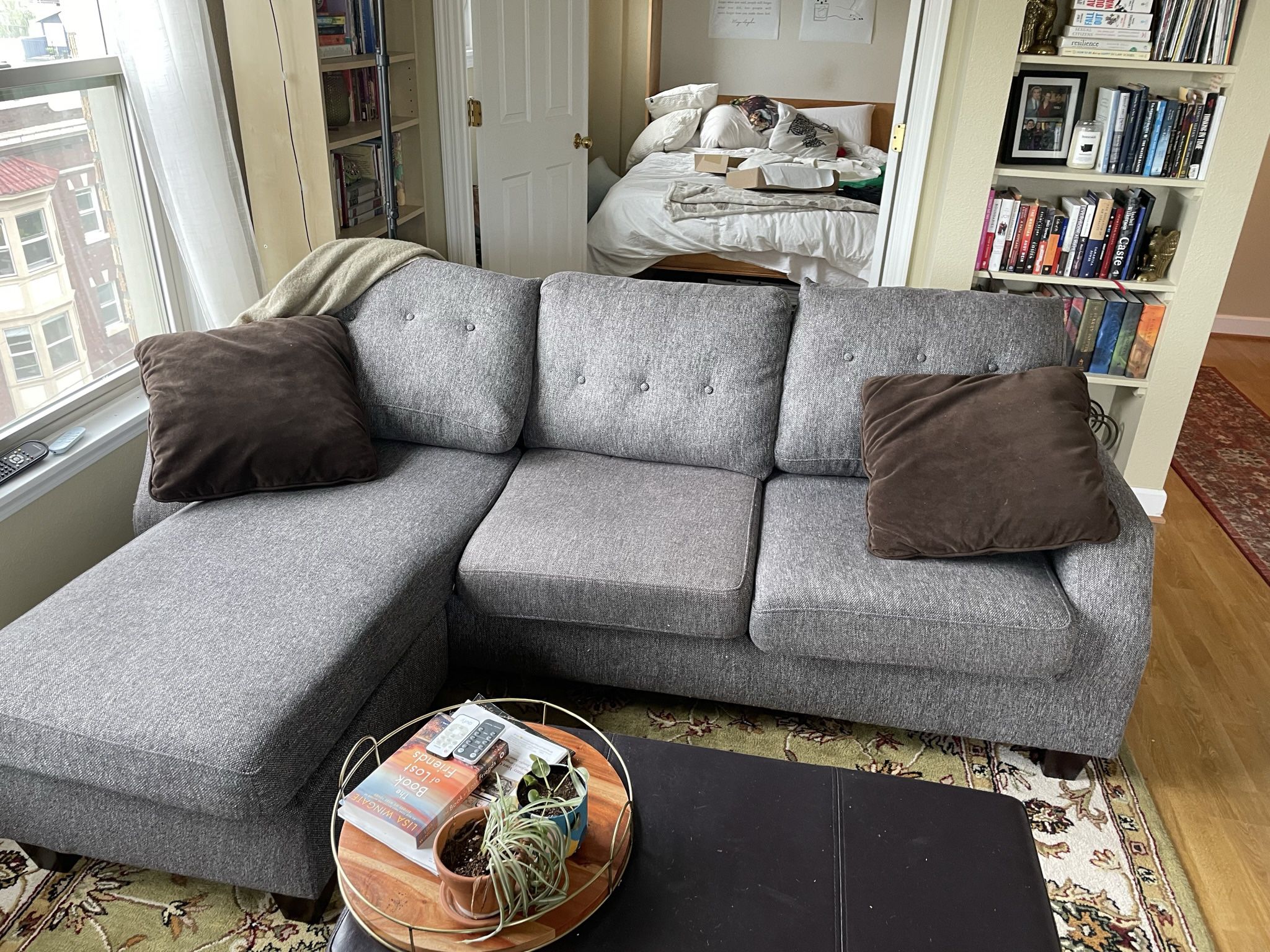 Sofa Couch with chaise (reversible) 