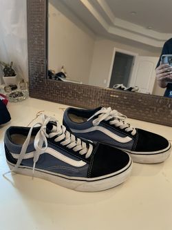 Blue And White Old School Vans