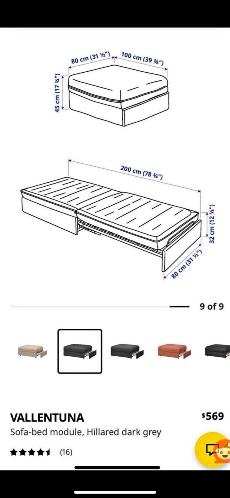 IKEA Vallentuna Sofa Bed