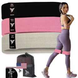 Resistance Bands Booty Bands for Women Butt and Legs, 3 Workout Bands Set, Non Slip Resistance Bands Set for Glute & Hip, Exercise Leg Bands for Worki