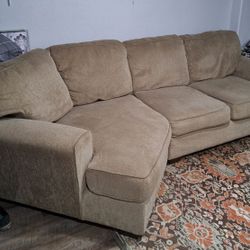 Sectional Couch + End And Coffee Table