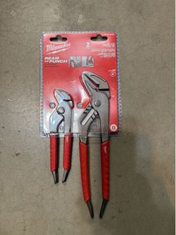 Milwaukee 6 in. and 10 in. Straight-Jaw Pliers Set (2-Piece)