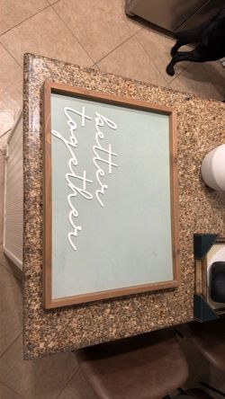 Better Together Wood Framed Wall Sign