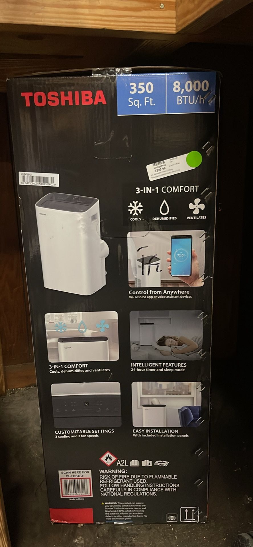 Toshiba Air Conditioner 8,000btu