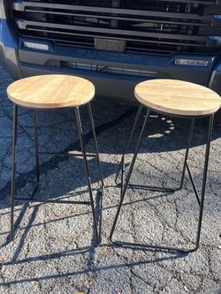 Set of 2 Industrial Bar Stools