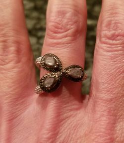 Silver Sapphires ring