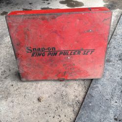 Vintage snap On King Pin Puller Metal Box Empty