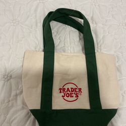 Green Trader Joes Mini Tote Bag 