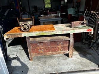 Antique carpenters work bench