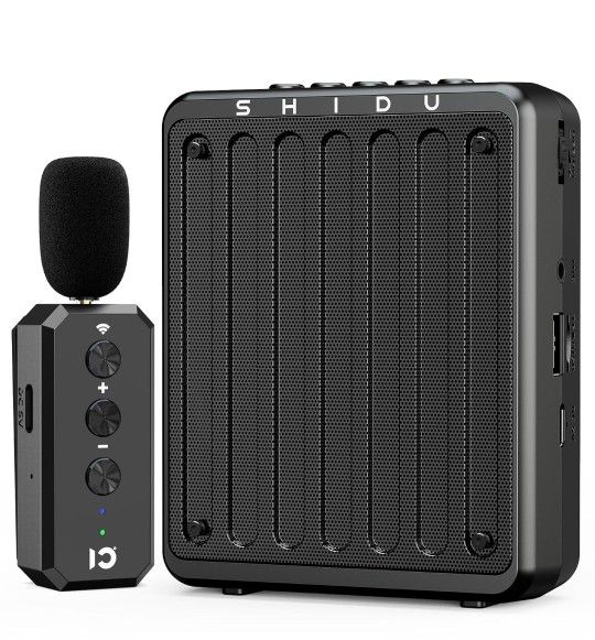 SHIDU 20W Voice Amplifier Wireless Lavalier Microphone Bluetooth Voice Amplifier 