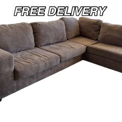 LARGE PLUSH SECTIONAL SOFA COUCH SALA FREE DELIVERY