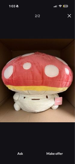 Fluffnest PuffPals Dottie The Red And White Mushroom Plush - NEW
