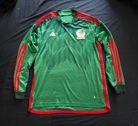 Men's Mexico Green Longsleeve Soccer Jersey - Size Large
