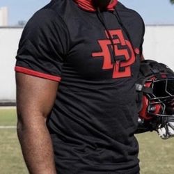 New SDSU Short Sleeve Hoodie Shirt