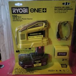 Ryobi One+ 150 Watt 18v Battery Power Source And Charger 