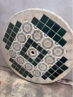 Concrete outdoor table