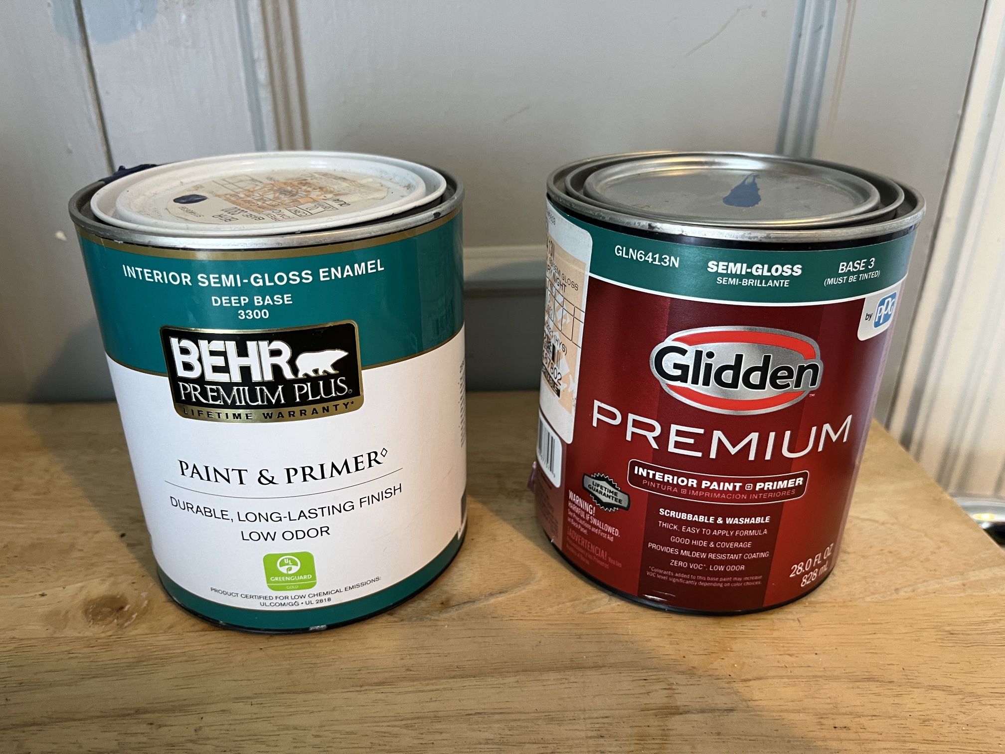 2 New Quarts Of Latex Paint -blues -$5 Each