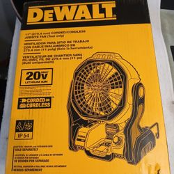 DEWALT DCE511B 11 inch Corded/Cordless Jobsite Fan With Battery And Cable 