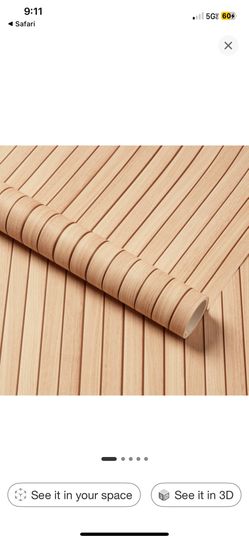 Slatted Wood Wallpaper from Threshold