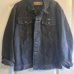Faded Black Wrangler Jean Jacket