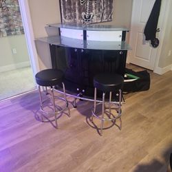 Glass Bar And 2 Stoles 400 Or Best Offer