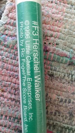 1996 unopened little ceasars pizza #f3 Herschel walker poster 1996