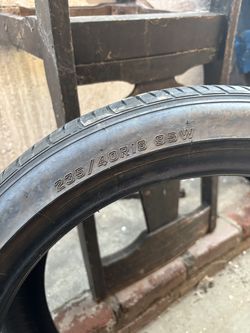 One Tire 235/40/R18 almost New Falken and one Driveguard Bridgeport 245/40/R18