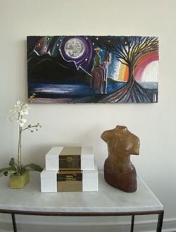 What Is The Moon Without The Sun…? Painting By Joseph Jack Laurenzo a.k.a. Eleven-Elevens