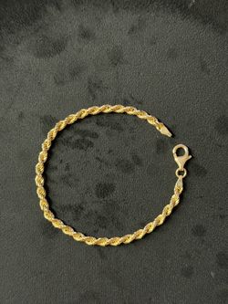 14k Gold Rope Bracelet