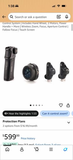 Tilta Nucleus Nano II Power Handle Kit - Wireless Lens Control System | Includes Hand Wheel, 2 Motors, Power Handle + More | Wireless Zoom, Focus, Ape