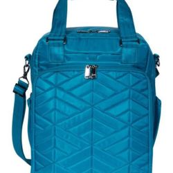 LUG Ranger XL Ocean Blue Quilted Crossbody Carry All Bag Handles Adjustable NWT