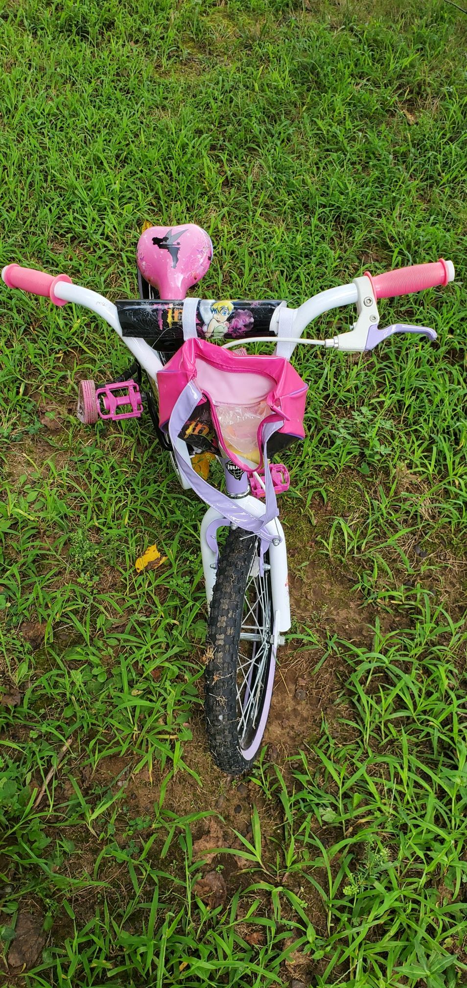 Girl bike with training wheels
