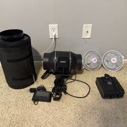 AC Infinity Inline Fan Setup + Carbon Filter + Controllers + Accessories 