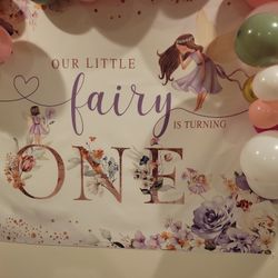 Fairy Party Backdrop 5'x7'