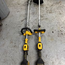 2 Dewalt String Trimmers 20v For Parts Or Repair As Is . Must Pick Up