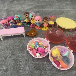 Party Popteenies Mini Figures 2.25 Inches Lot With Accessories