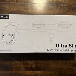 Basstop Ultra Slim Dual Nozzle Bidet Sprayer Non-Electric