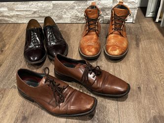 3 Pair Of Men’s Size 13 Dress Shoes And Boots