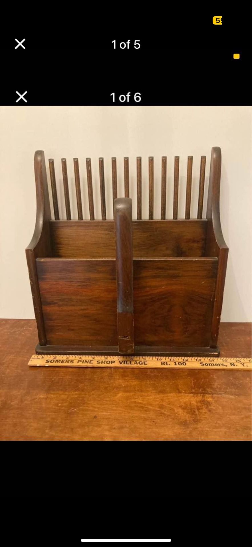 Large Vintage Wooden Cranberry Rake