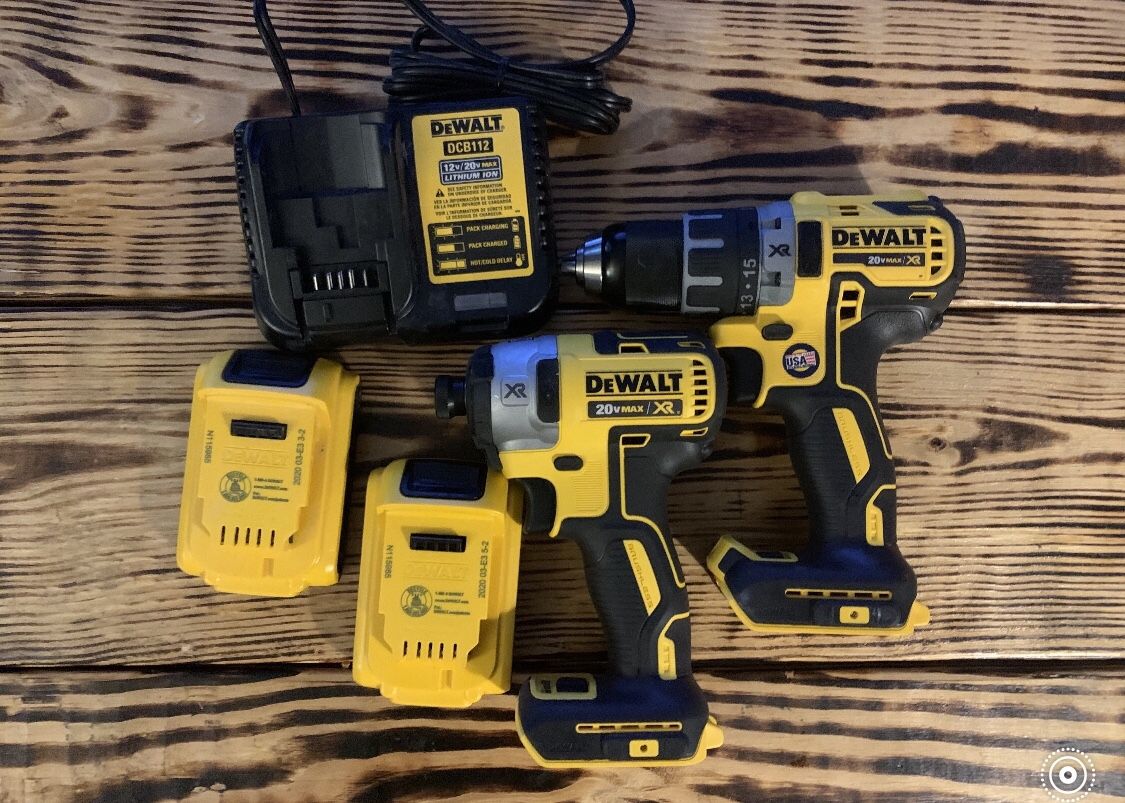 Dewalt 20v Brushless Drill/Impact with 2 2ah Batteries And Charger