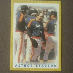 1987 Topps Yogi Berra Houston Astros 1986 Team Leaders #531 Baseball Card Vintage Collectible Trading Sports MLB Major League Professional Pro