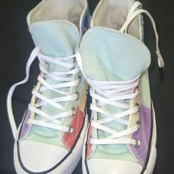 Converse Chuck Taylor All Star Lift Hi Sneaker-Patchwork Color Block-Sz 5.5Women