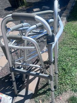 Folding Aluminum Walkers – Lot of 3