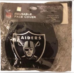 Brand New Official Las Vegas Raiders NFL Face Mask Sealed