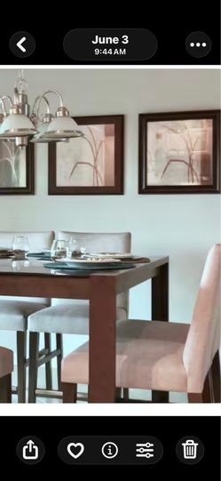 Solid wood black glass top high top dining set