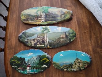 Pictures. Believe painted on wood. Price for all