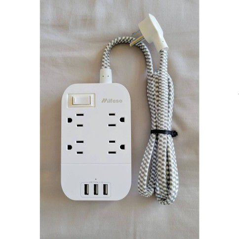 USB AC Wall Outlet Extender Surge Power Strip