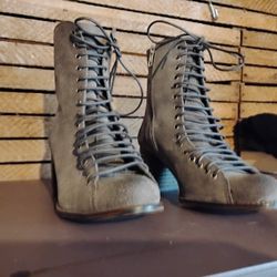 Grey Jeffrey Campbell Ankle Boots 6.5
